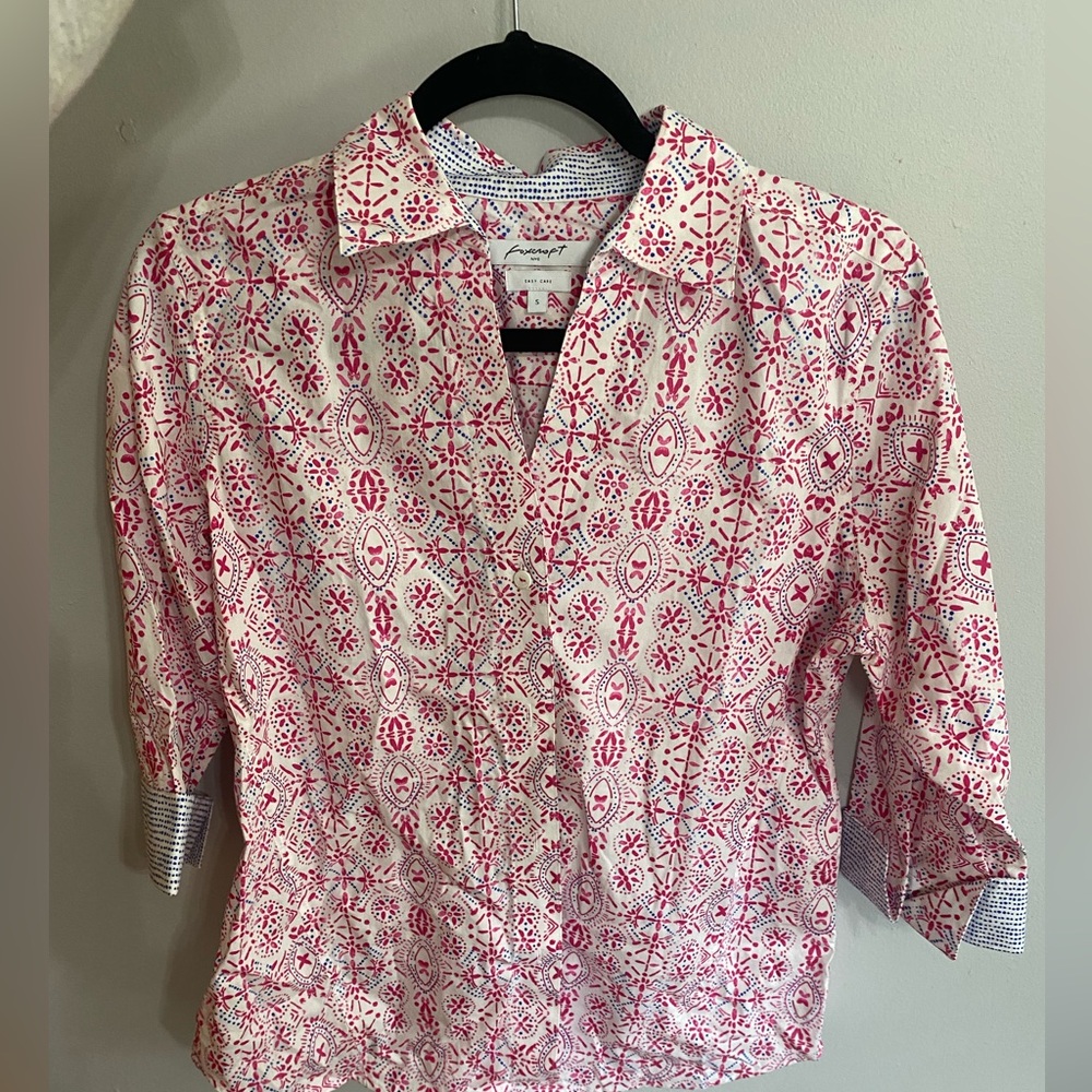 Fox Croft NYC 3/4 Sleeve Button Down